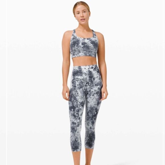 Lululemon Wunder Under Marble Dye High Rise Crop 21" - Picture 2 of 9